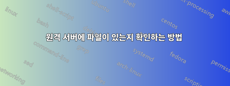 원격 서버에 파일이 있는지 확인하는 방법