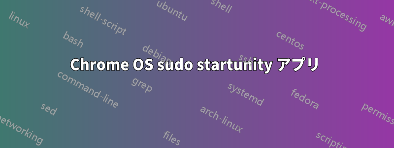 Chrome OS sudo startunity アプリ