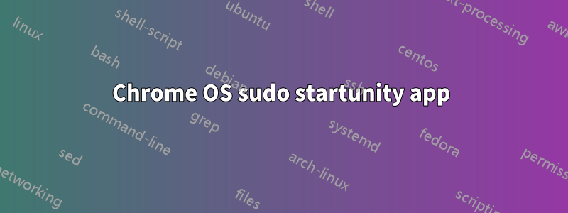 Chrome OS sudo startunity app