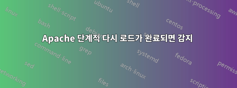 Apache 단계적 다시 로드가 완료되면 감지