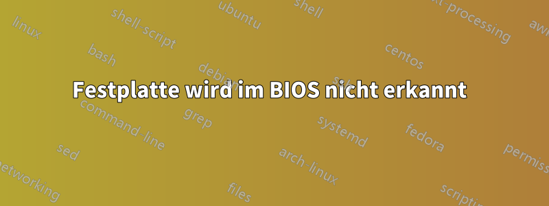 Festplatte wird im BIOS nicht erkannt 