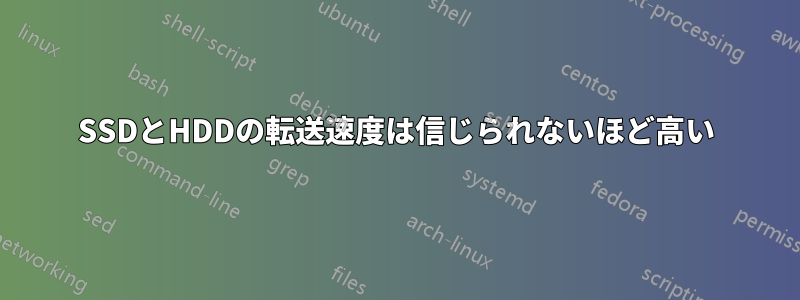 SSDとHDDの転送速度は信じられないほど高い