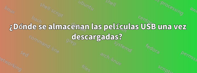 ¿Dónde se almacenan las películas USB una vez descargadas? 