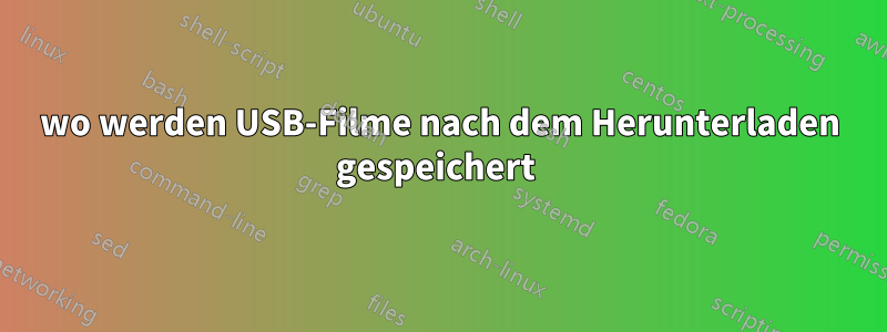 wo werden USB-Filme nach dem Herunterladen gespeichert 