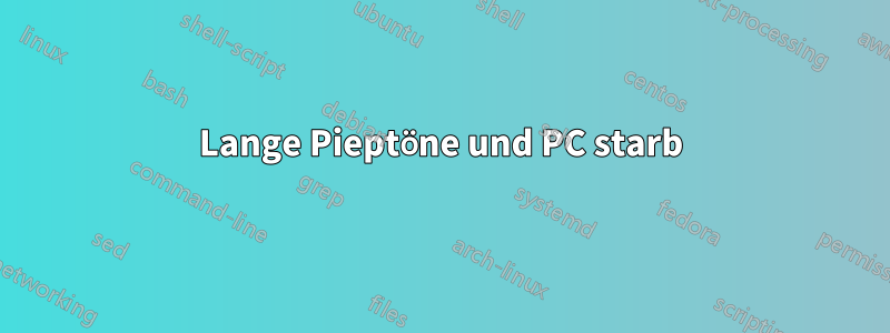 Lange Pieptöne und PC starb