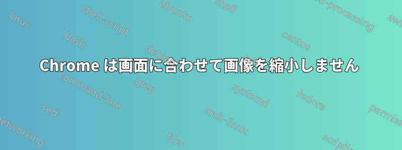 Chrome は画面に合わせて画像を縮小しません