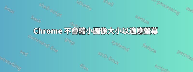 Chrome 不會縮小圖像大小以適應螢幕