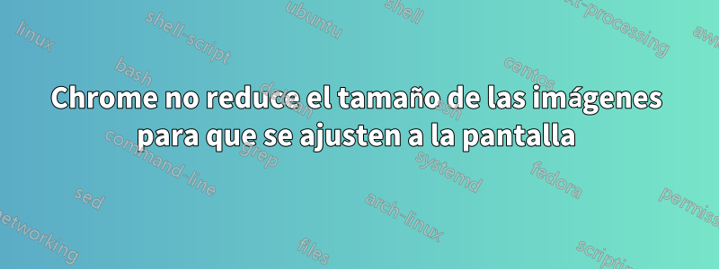 Chrome no reduce el tamaño de las imágenes para que se ajusten a la pantalla