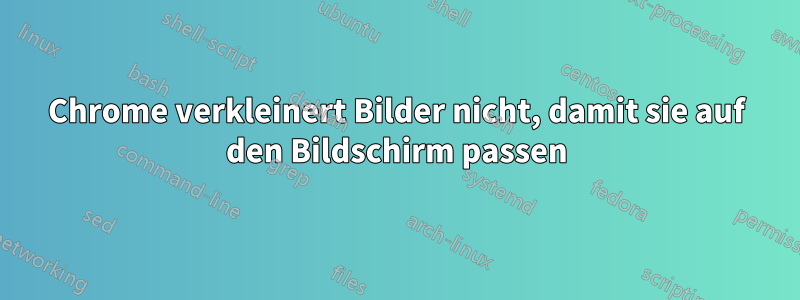 Chrome verkleinert Bilder nicht, damit sie auf den Bildschirm passen