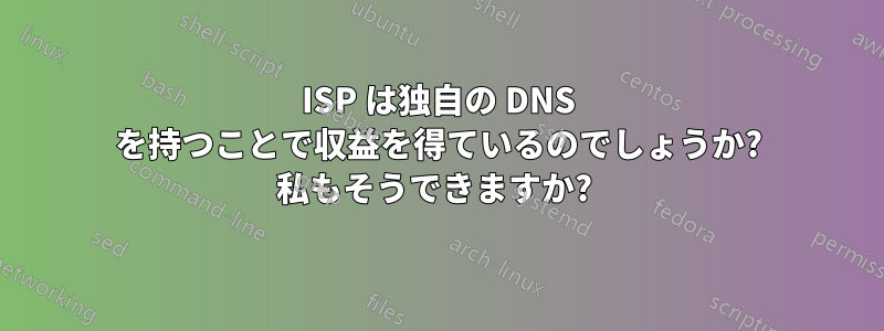 ISP は独自の DNS を持つことで収益を得ているのでしょうか? 私もそうできますか? 