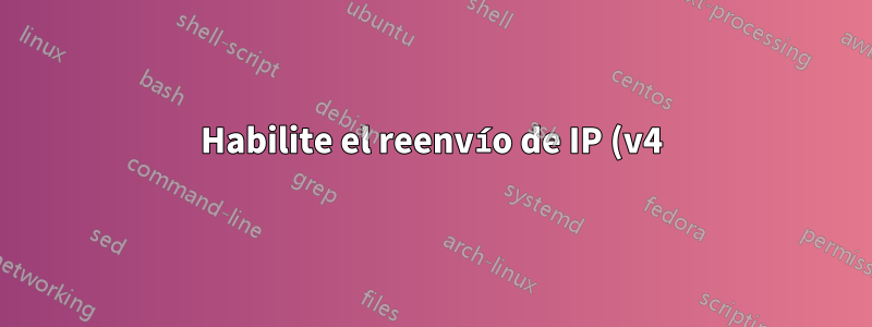 Habilite el reenvío de IP (v4) en Linux Mint