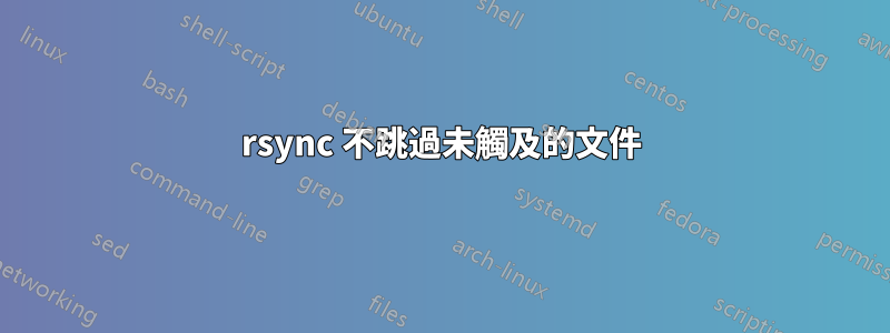 rsync 不跳過未觸及的文件