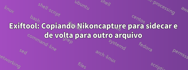 Exiftool: Copiando Nikoncapture para sidecar e de volta para outro arquivo