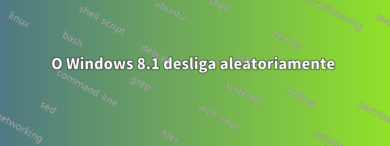 O Windows 8.1 desliga aleatoriamente