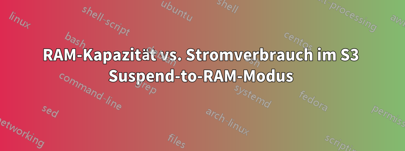 RAM-Kapazität vs. Stromverbrauch im S3 Suspend-to-RAM-Modus