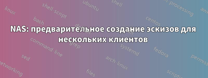 NAS: предварительное создание эскизов для нескольких клиентов