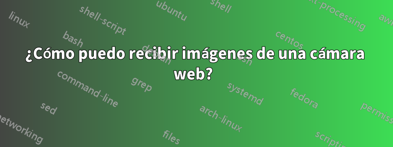 ¿Cómo puedo recibir imágenes de una cámara web? 