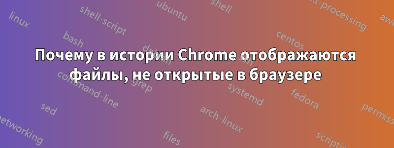 Почему в истории Chrome отображаются файлы, не открытые в браузере