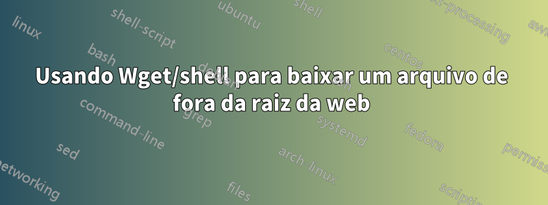 Usando Wget/shell para baixar um arquivo de fora da raiz da web