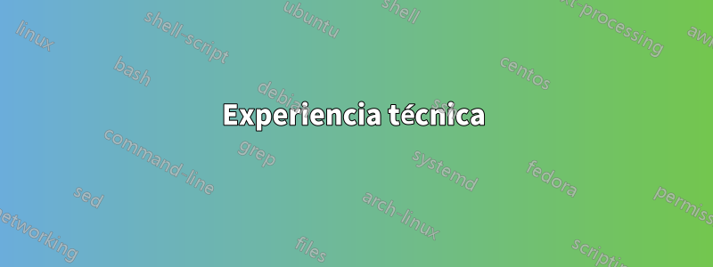 Experiencia técnica