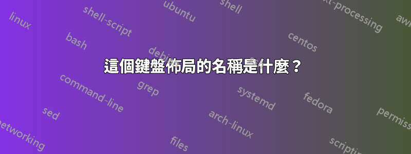 這個鍵盤佈局的名稱是什麼？
