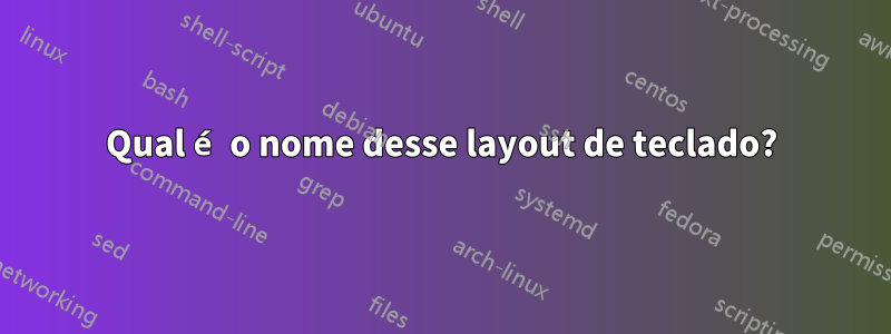 Qual é o nome desse layout de teclado?