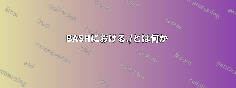 BASHにおける./とは何か