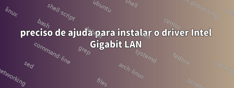 preciso de ajuda para instalar o driver Intel Gigabit LAN