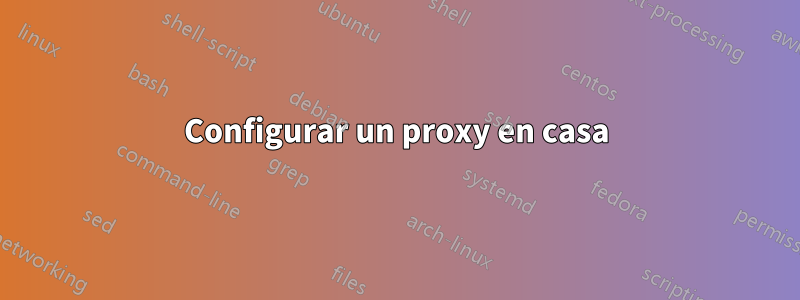 Configurar un proxy en casa