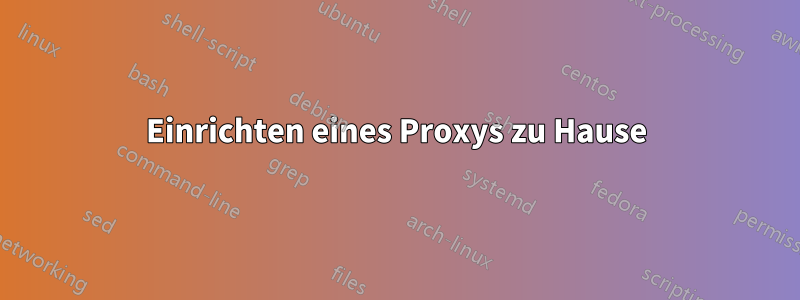 Einrichten eines Proxys zu Hause