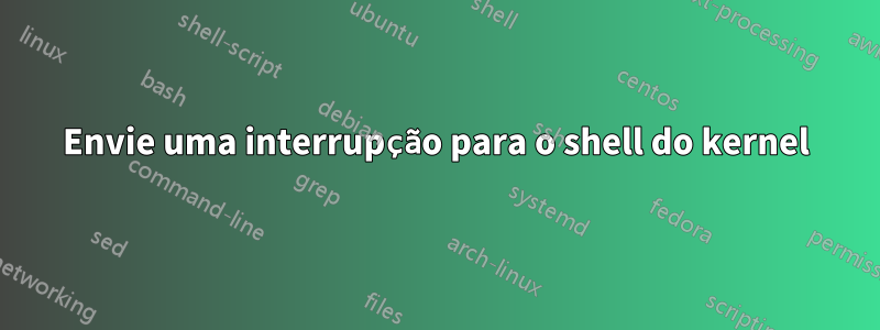 Envie uma interrupção para o shell do kernel