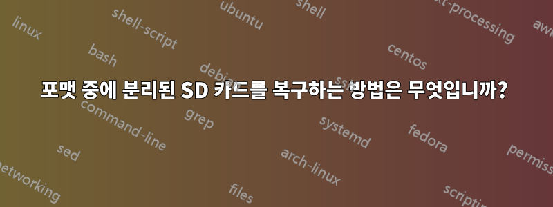 포맷 중에 분리된 SD 카드를 복구하는 방법은 무엇입니까?