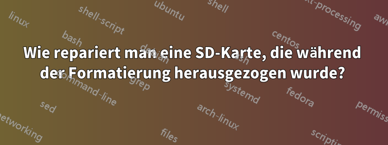 Wie repariert man eine SD-Karte, die während der Formatierung herausgezogen wurde?