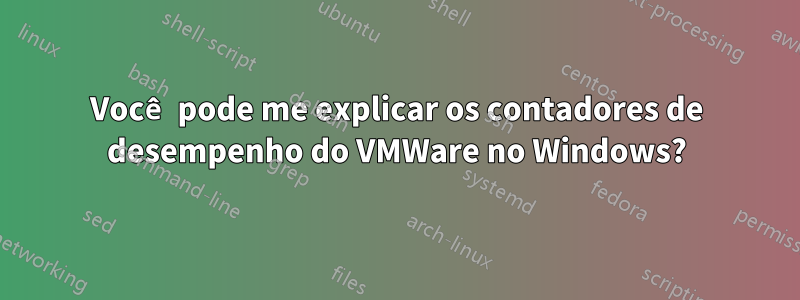 Você pode me explicar os contadores de desempenho do VMWare no Windows?