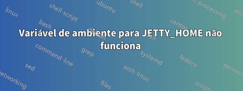 Variável de ambiente para JETTY_HOME não funciona