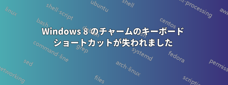 Windows 8 のチャームのキーボード ショートカットが失われました