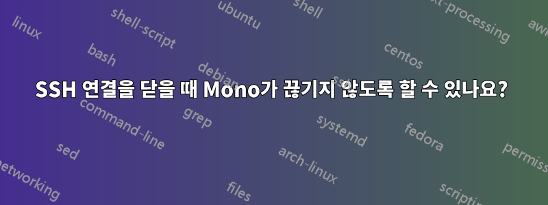 SSH 연결을 닫을 때 Mono가 끊기지 않도록 할 수 있나요?