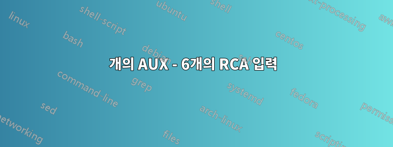 1개의 AUX - 6개의 RCA 입력 