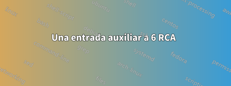 Una entrada auxiliar a 6 RCA 