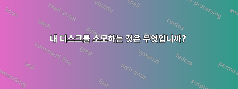 내 디스크를 소모하는 것은 무엇입니까?