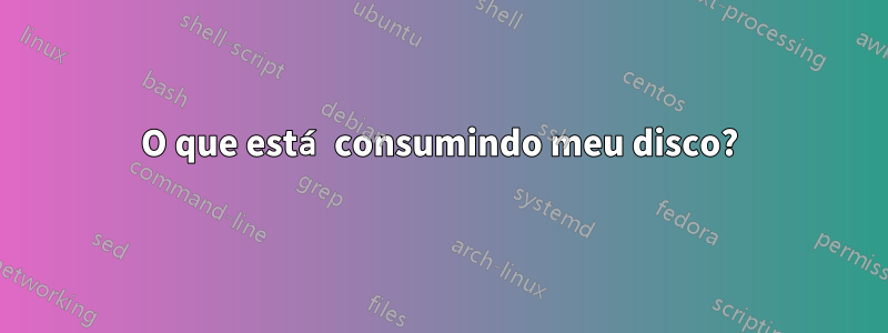 O que está consumindo meu disco?