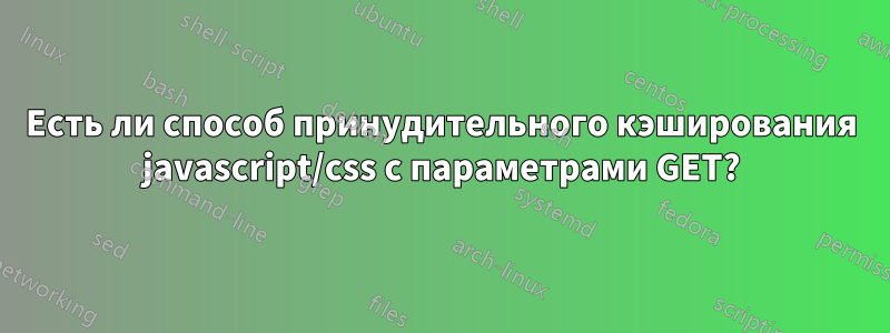Есть ли способ принудительного кэширования javascript/css с параметрами GET?