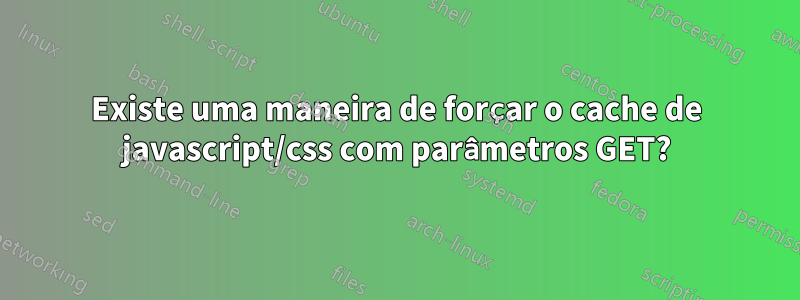 Existe uma maneira de forçar o cache de javascript/css com parâmetros GET?