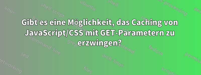 Gibt es eine Möglichkeit, das Caching von JavaScript/CSS mit GET-Parametern zu erzwingen?