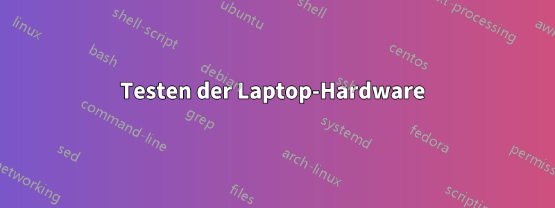 Testen der Laptop-Hardware 