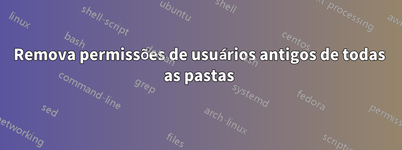 Remova permissões de usuários antigos de todas as pastas