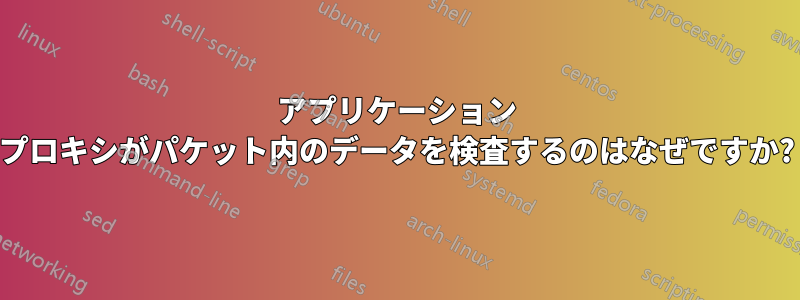 アプリケーション プロキシがパケット内のデータを検査するのはなぜですか?
