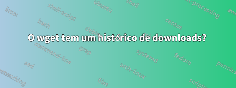 O wget tem um histórico de downloads?