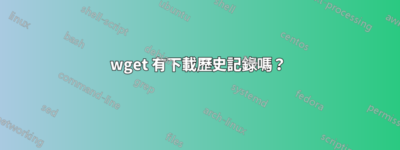 wget 有下載歷史記錄嗎？