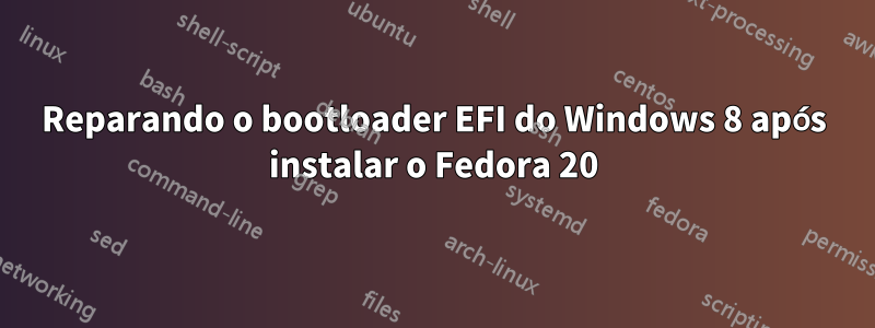 Reparando o bootloader EFI do Windows 8 após instalar o Fedora 20